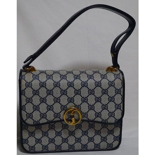 OLD Gucci GG金具ワンショルダー(青)