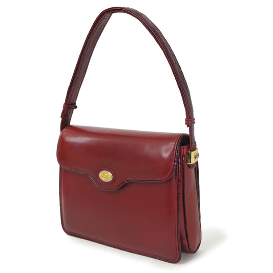 OLD Gucci リザード×革コンビ2WAYショルダー (深赤)