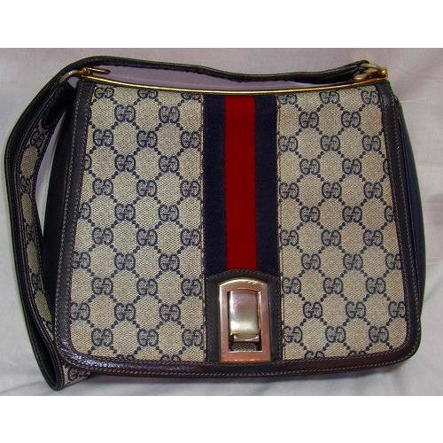 OLD Gucci 扇型ワンショルダー(青)