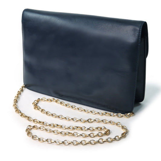 OLD Gucci 50s!稀少G留め具ミニレザーバッグ(紺)