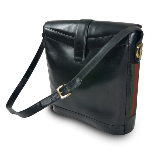 OLD Gucci レア!70sサイドシェリーショルダー黒