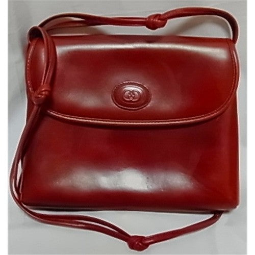 OLD Gucci ワインレッド斜めがけ皮ショルダー
