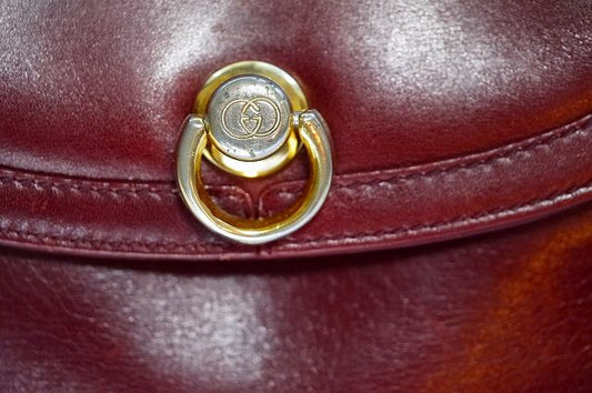 OLD Gucci 総皮ミニ2Wayポシェット(ボルドー)