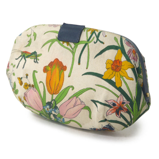 OLD Gucci フローラ コスメドクターズポーチ(紺)