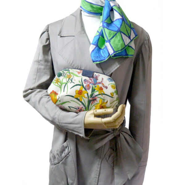 OLD Gucci フローラ コスメドクターズポーチ(紺)