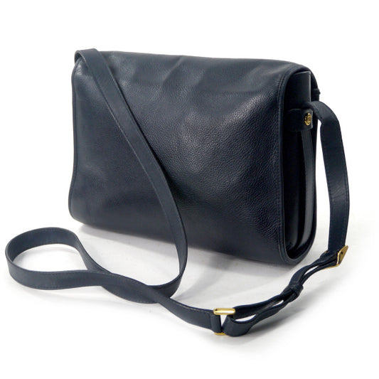 OLD Gucci ロゴエンボス総革ショルダー(黒)