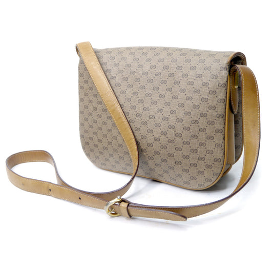 OLD Gucci マイクロGG 3層ショルダー(キャメル)