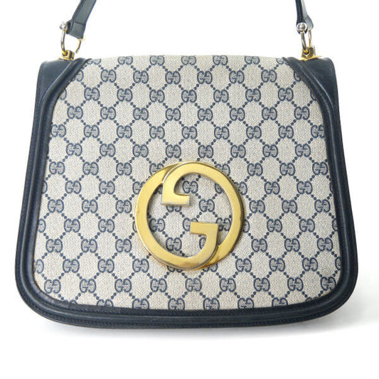 OLD Gucci 代表作!70sインターロッキングGショルダー(青)