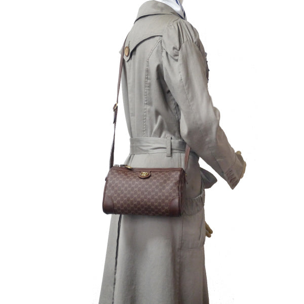 OLD Gucci マイクロGG筒型ポシェット(茶)