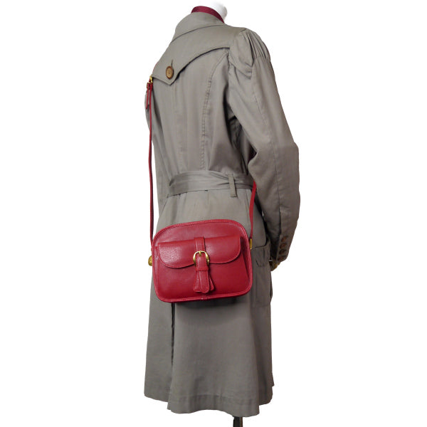 オールドグッチ レザーミニショルダー(赤)