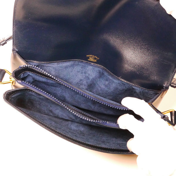 OLD Gucci 総皮ビット2Awyショルダー(濃紺)