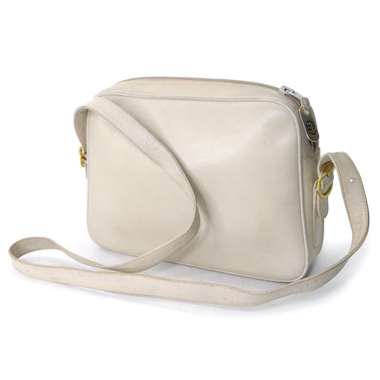 OLD Gucci 総革フリンジ付きショルダーバッグ(白)