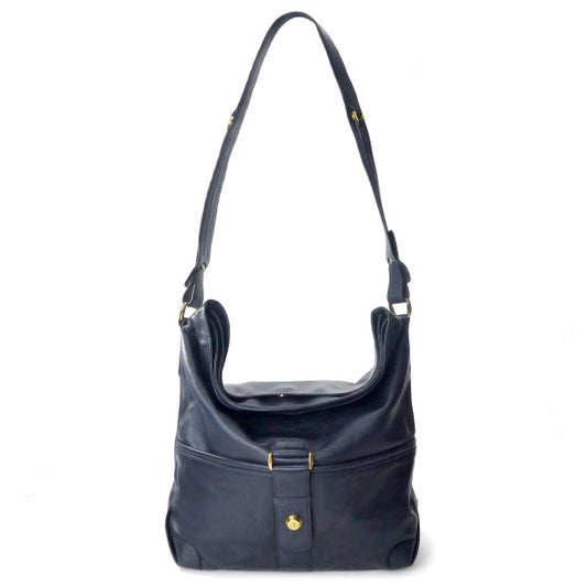 OLD Gucci A4対応シンプルレザーショルダー(黒)