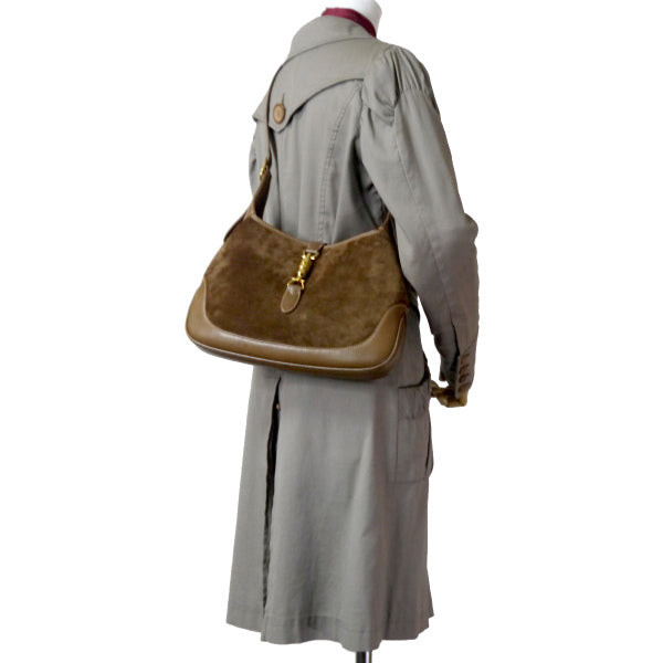 OLD Gucci スエード2WAYジャッキーバッグ(茶)