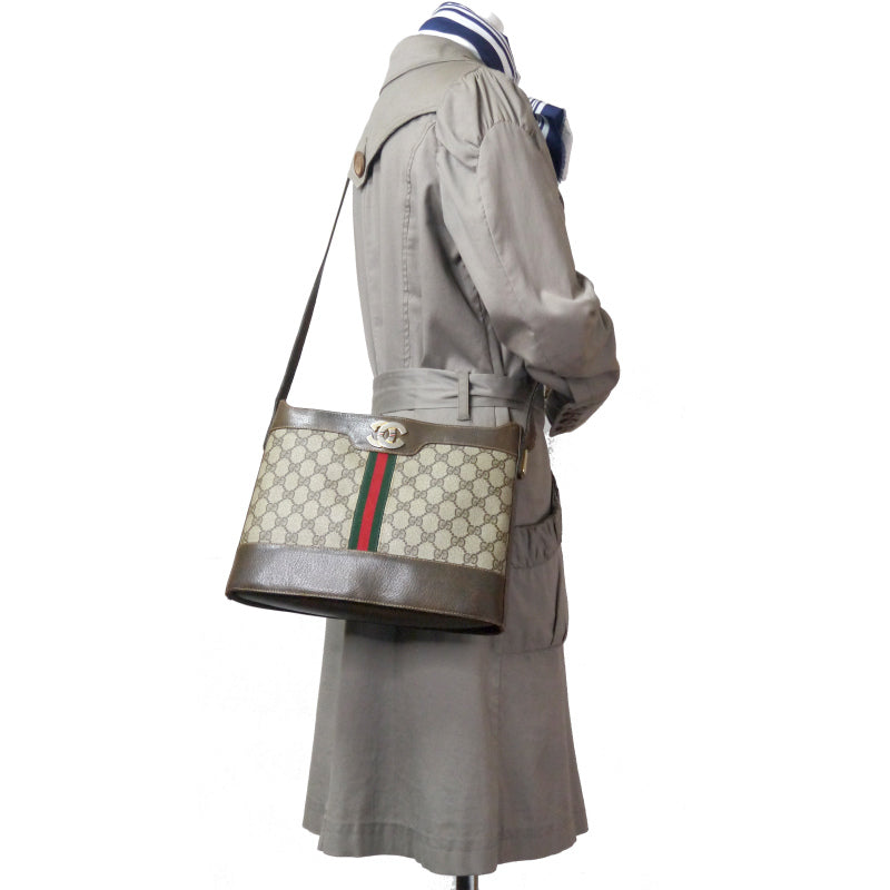 OLD Gucci レア!シェリーバケツ型ショルダー(茶)