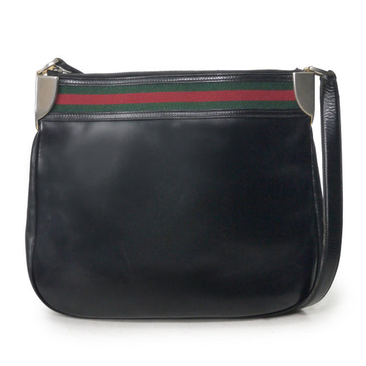 OLD Gucci 総革シェリー大型ショルダー(黒)