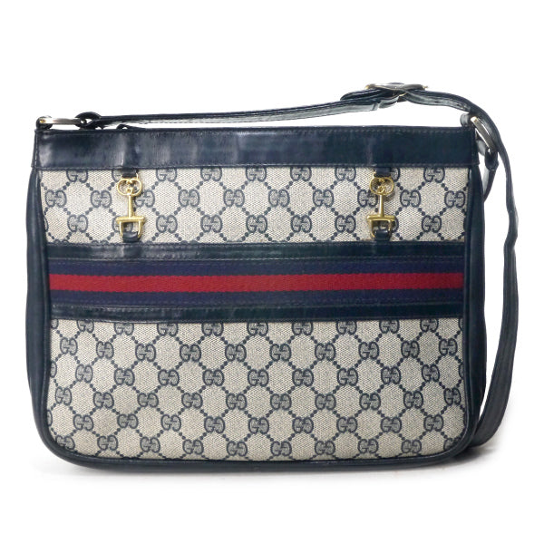 OLD Gucci レア!!ビット金具×シェリーショルダー（青） – Vintage Shop