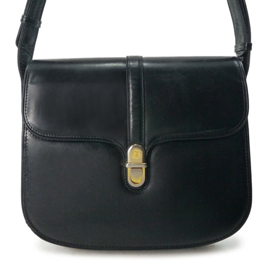 OLD Gucci GGロゴロック総革2WAYショルダー(黒)