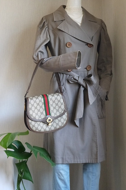 OLD Gucci 2Way丸フォルムショルダー(茶)