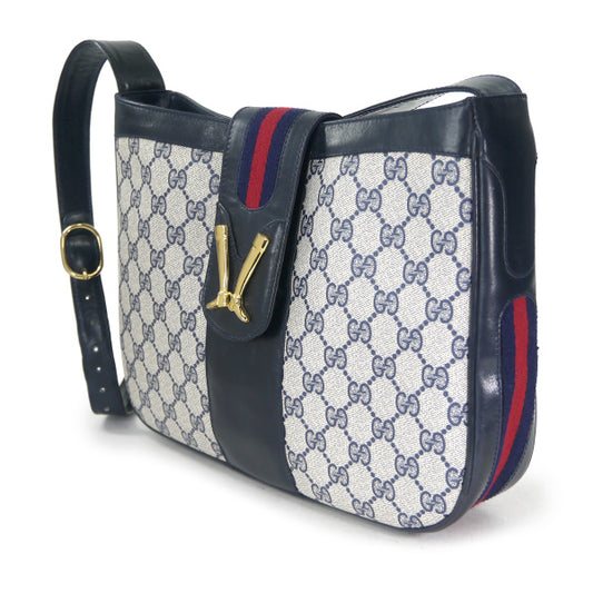 OLD Gucci レア!ブーツマーク金具ショルダー(青)