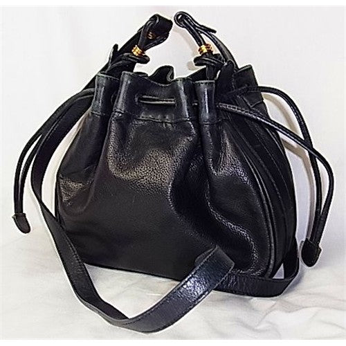 OLD Gucci 牛皮巾着ポシェット(黒)