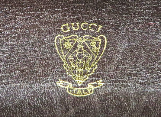 OLD Gucci 茶ゴールドチェーンショルダー