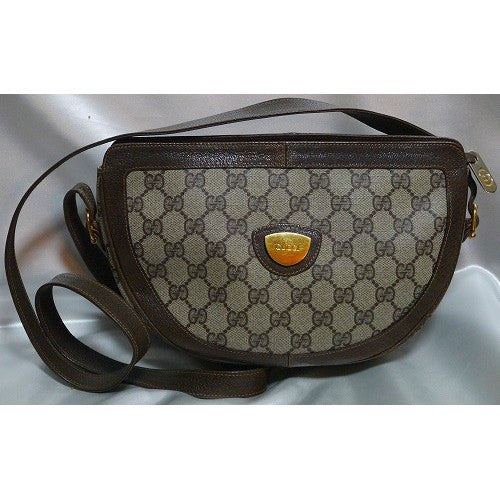 OLD Gucci半円 クラッチショルダー(茶)