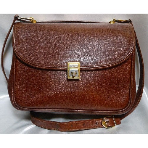 OLD Gucci茶 ハンドバッグショルダー総皮