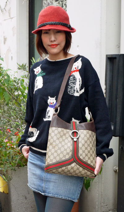 OLD Gucci レア!セミショルダー(茶)