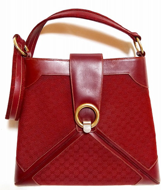 OLD Gucci レア!セミショルダー(ワインレッド)