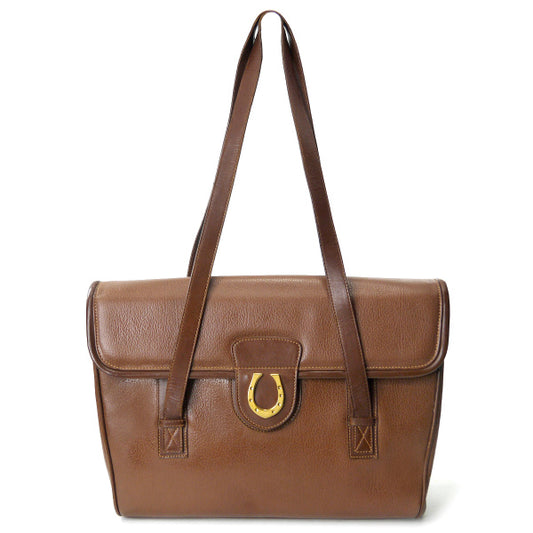 OLD Gucci ホースシュー金具ビジネストートバッグ(茶)