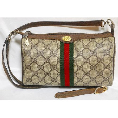 OLD Gucci ポーチショルダ−(茶)