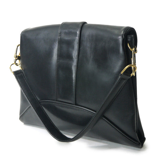 OLD Gucci シェリーベルト留め具レザーショルダー(黒)