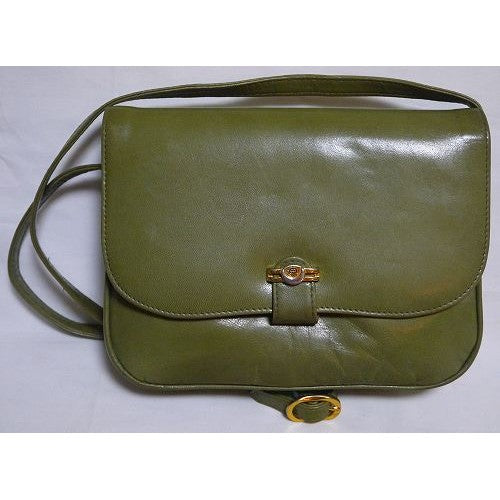 OLD Gucci うぐいす色ショルダー総皮