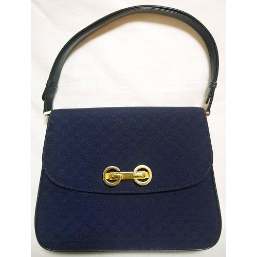 OLD Gucci マイクロGGジャガードショルダー(紺)