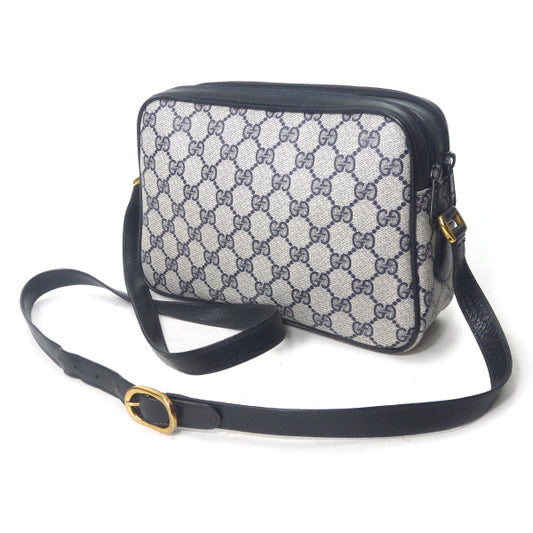 OLD Gucci 80sミニシェリー柄モノグラムショルダー(青)