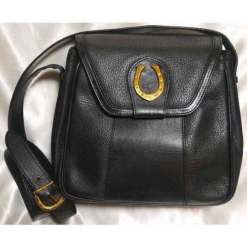 OLD Gucci ホースビット総皮ポシェットショルダー(黒)
