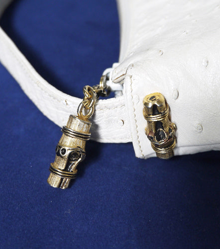OLD Gucci 白オーストリッチ ショルダー