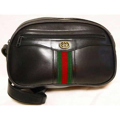 OLD Gucci 総皮ポシェットショルダー(黒)