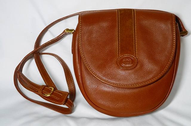 OLD Gucci 半円キャメル斜め掛けショルダー