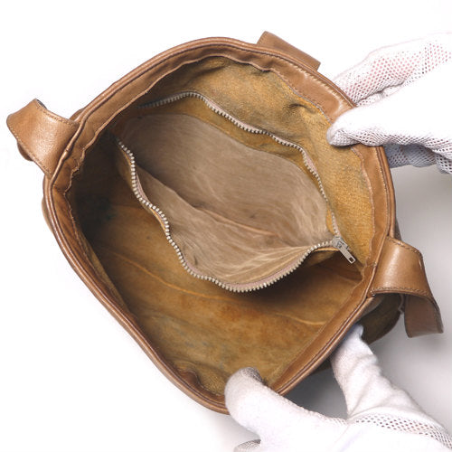 OLD Gucci バケツ型G金具ショルダー(キャメル・スエード)