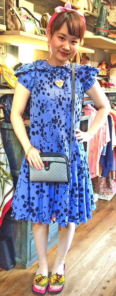 OLD Gucci マイクロGG小型ショルダー(青・小)