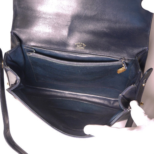 OLD Gucci 総皮G金具大判2wayショルダー(濃紺)