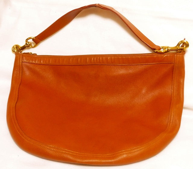 OLD Gucci ホーボー半円バッグ(キャメル)
