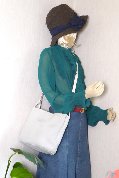 OLD Gucci 総革バケツショルダー(白)