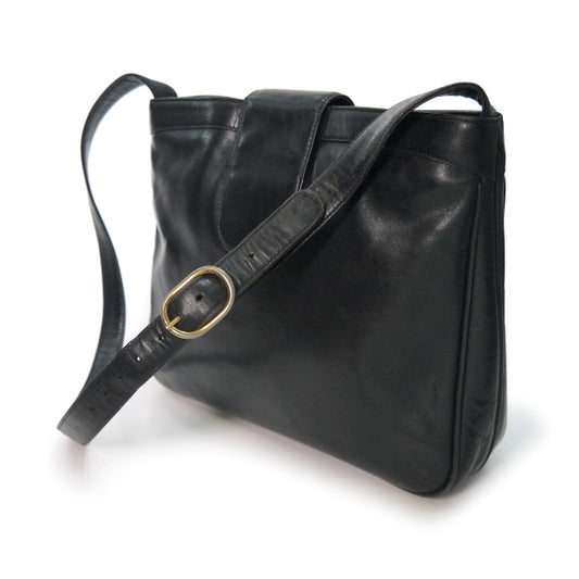 OLD Gucci GG金具総革バケツショルダー(黒)