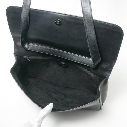 OLD Gucci 黒総革 花刺繍ショルダー