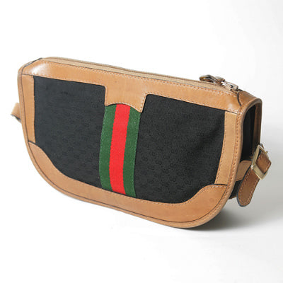 OLD Gucci 70s!半円ショルダー(黒・キャメル)