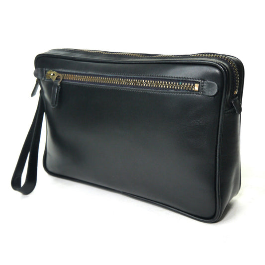 OLD Gucci 総革シェリー クラッチバッグ(黒)