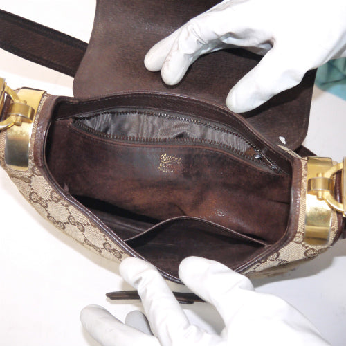 OLD Gucci ジャガード70sセミショルダー(茶)